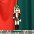 Premium Nussknacker Nutcracker Einzeln Verpackt in Box Sichtfenster Grün Rot Schwert 25cm