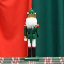 Premium Nussknacker Nutcracker Einzeln Verpackt in Box Sichtfenster Grün Rot Schwert 25cm