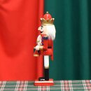 Premium Nussknacker Nutcracker Einzeln Verpackt in Box Sichtfenster Rot 25cm