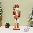Premium Nussknacker Nutcracker Einzeln Verpackt in Box Sichtfenster Rot Weiß 30cm