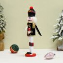 Premium Nussknacker Nutcracker Einzeln Verpackt in Box Sichtfenster Schwarz Rot Weiß 30cm