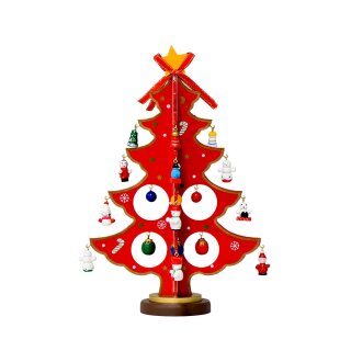 Weihnachtbaum Deko Weihnachten Weihnachtsdeko Christmas Tannenbaum ca, 30cm Rot