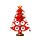 Weihnachtbaum Deko Weihnachten Weihnachtsdeko Christmas Tannenbaum ca, 30cm Rot