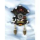 Winter Kuckucksuhr Magnet Wetterhaus Thermomether Deko - Schwarzwald