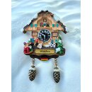Kuckucksuhr Magnet Souvenir Skiurlaub Ski Kühlschrankmagnet München