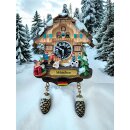 Kuckucksuhr Magnet Souvenir Skiurlaub Ski Kühlschrankmagnet München