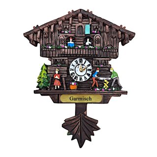Kühlschrankmagnet Alpen Kuckucksuhr Magnet  Urlaubserinnerung Mitbringsel Deko - Garmisch
