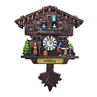 Kühlschrankmagnet Alpen Kuckucksuhr Magnet  Urlaubserinnerung Mitbringsel Deko - Salzburg