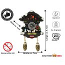 Winter Kuckucksuhr Magnet Wetterhaus Thermomether Deko -...
