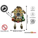 Kuckucksuhr Magnet Souvenir Skiurlaub Ski Kühlschrankmagnet Austria