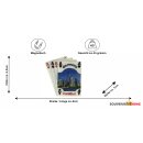 Frankfurt Magnet Spielkarten Design mit Skyline und Main