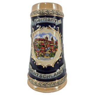 Reliefkrug Deutschland 90ml 10cm Hoch Germany Nürnberg bemalt