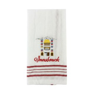 Geschirrtuch Tuch Handtuch ca. 65 x 40cm Austria Innsbruck Goldenes Dachl Rot