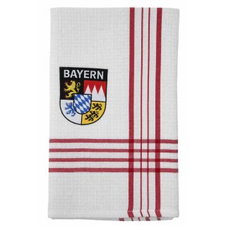 Geschirrtuch Tuch Handtuch ca. 65 x 40cm Deutschland Bayern Wappen Rot