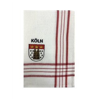 Geschirrtuch Tuch Handtuch ca. 65 x 40cm Deutschland Köln Stadtwappen Kölner Dom Rot