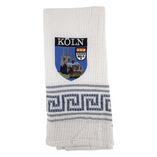 Geschirrtuch Tuch Handtuch ca. 60 x 40cm Deutschland Köln Dom und Wappen Blau