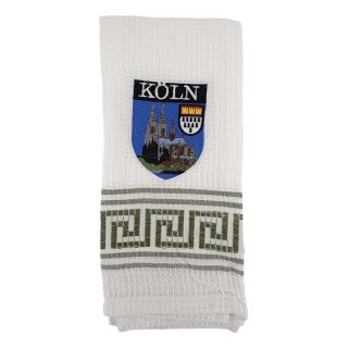 Geschirrtuch Tuch Handtuch ca. 60 x 40cm Deutschland Köln Dom und Wappen Grün