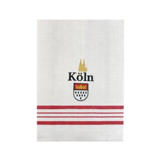 Geschirrtuch Tuch Handtuch ca. 65 x 40cm Deutschland Köln Wappen Dom Rot