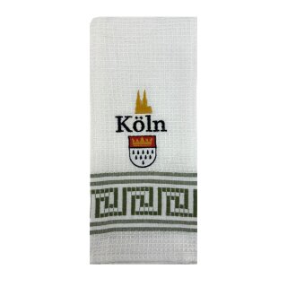 Geschirrtuch Tuch Handtuch ca. 60 x 40cm Deutschland Köln Wappen Dom Grün