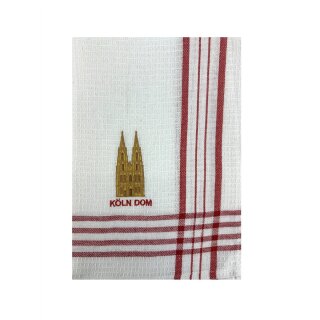 Geschirrtuch Tuch Handtuch ca. 65 x 40cm Deutschland Köln Dom Rot