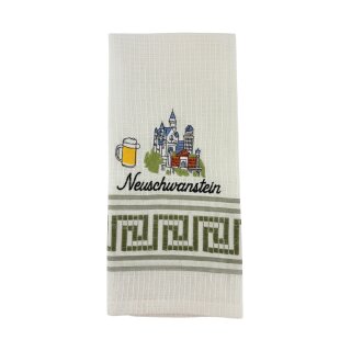 Geschirrtuch Tuch Handtuch ca. 60 x 40cm Deutschland Neuschwanstein Schloss Grün