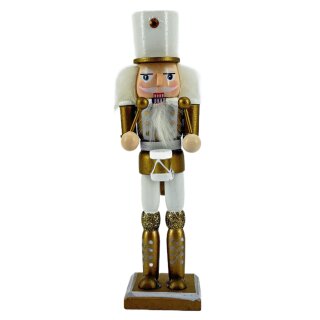 Premium Nussknacker Nutcracker Einzeln Verpackt in Box Sichtfenster Weiß 18cm
