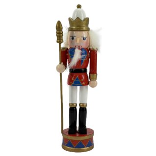 Premium Nussknacker Nutcracker Einzeln Verpackt in Box Sichtfenster Rot18cm