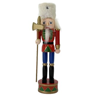 Premium Nussknacker Nutcracker Einzeln Verpackt in Box Sichtfenster Rot18cm