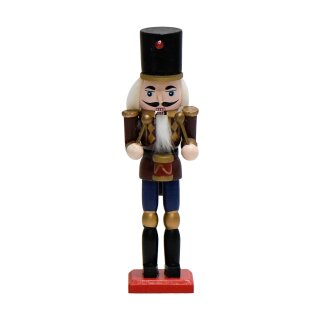 Premium Nussknacker Nutcracker Einzeln Verpackt in Box Sichtfenster Rot Bunt 18cm