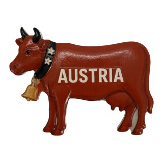 Magnet Polyresin Kühlschrankmagnet Souvenir Mitbringsel - Austria Kuh