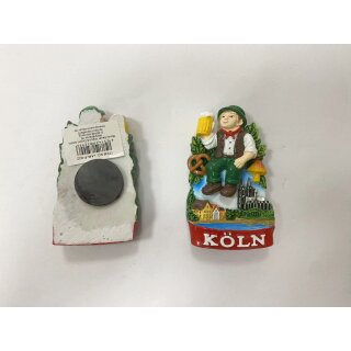 Magnet Polyresin Kühlschrankmagnet Souvenir Mitbringsel Tracht Figur - Köln