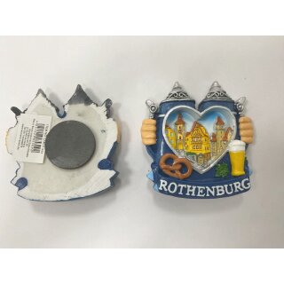 Magnet Polyresin Kühlschrankmagnet Souvenir Mitbringsel Krug Bierkrug - Rothenburg