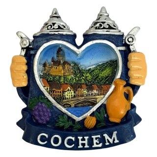 Magnet Polyresin Kühlschrankmagnet Souvenir Mitbringsel Krug Bierkrug - Cochem