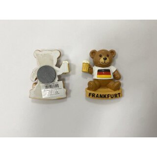 Magnet Polyresin Kühlschrankmagnet Souvenir Mitbringsel Teddybär Bär - Frankfurt