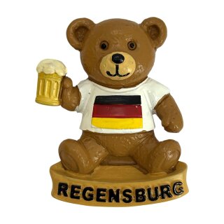 Magnet Polyresin Kühlschrankmagnet Souvenir Mitbringsel Teddybär Bär - Regensburg