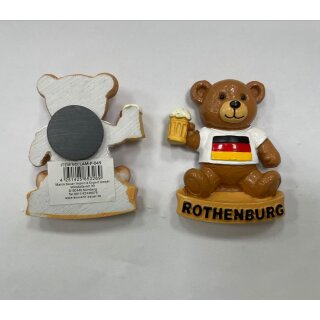 Magnet Polyresin Kühlschrankmagnet Souvenir Mitbringsel Teddybär Bär - Rothenburg
