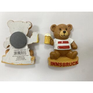 Magnet Polyresin Kühlschrankmagnet Souvenir Mitbringsel Teddybär Bär - Innsbruck