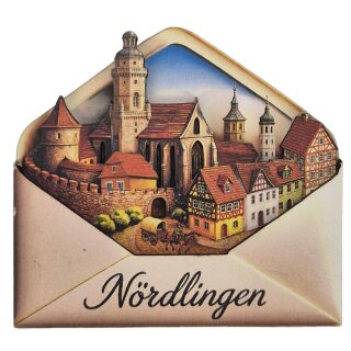 Holzmagnet Kühlschrankmagnet Briefumschlag Nördlingen Germany