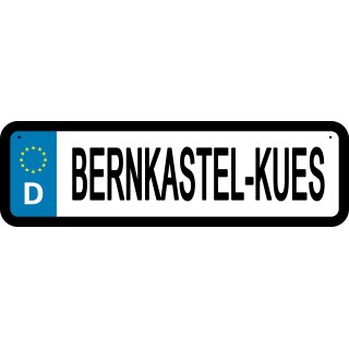 Blechschild Metall Klein - Bernkastel-Kues KFZ 26 x 7 cm