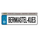 Blechschild Metall Klein - Bernkastel-Kues KFZ 26 x 7 cm