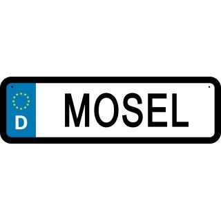 Blechschild Metall Klein - Mosel KFZ 26 x 7 cm