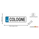 Blechschild Metall Klein - Cologne KFZ 26 x 7 cm