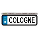 Blechschild Metall Klein - Cologne KFZ 26 x 7 cm