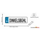 Blechschild Metall Klein - Dinkelsbühl KFZ 26 x 7 cm