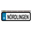 Blechschild Metall Klein - Nördlingen KFZ 26 x 7 cm