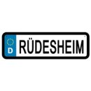Blechschild Metall Klein - Rüdesheim KFZ 26 x 7 cm