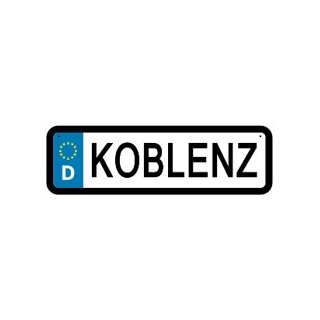 Blechschild Metall Klein - Koblenz KFZ 26 x 7 cm