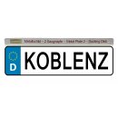Blechschild Metall Klein - Koblenz KFZ 26 x 7 cm