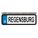 Blechschild Metall Klein - Regensburg KFZ 26 x 7 cm
