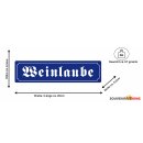 Bleschild Metall Klein - Weinlaube 26 x 6,5 cm